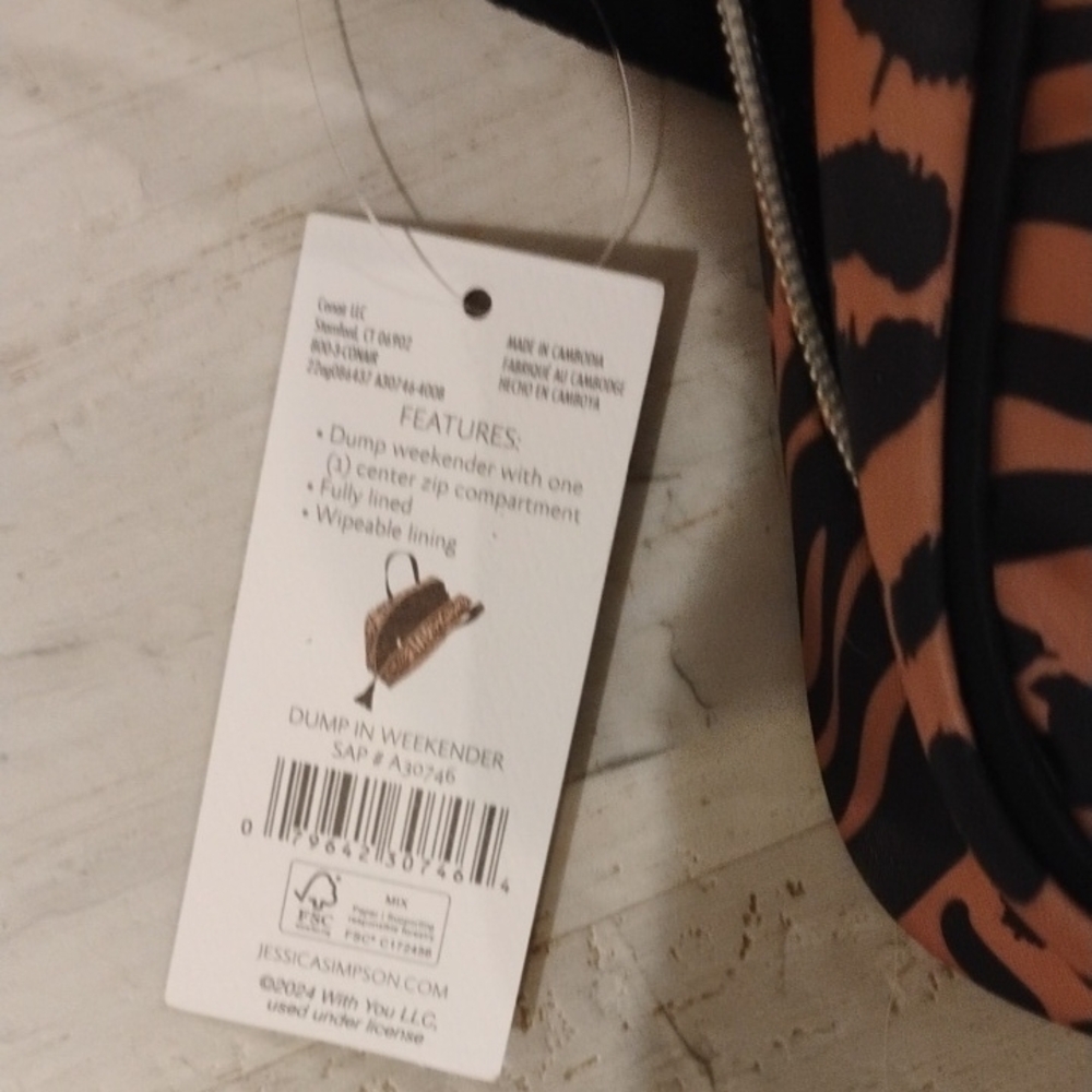 Jessica Simpson Animal Print Tote - Picture 5 of 6